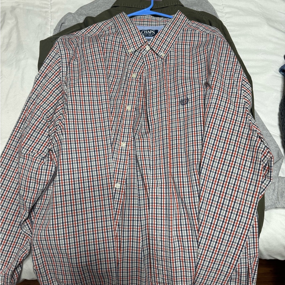 Chaps Men's Red Plaid Shirt